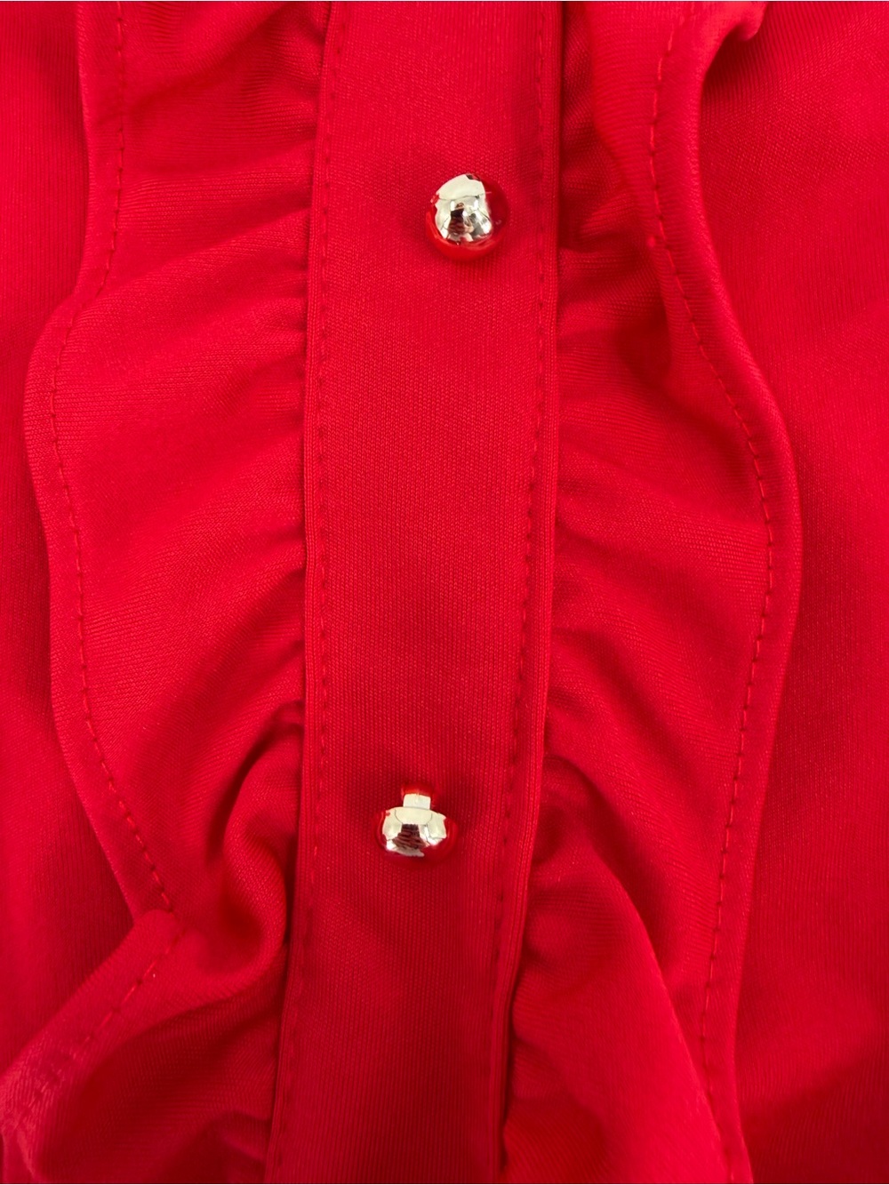 Red navy ruffle Mini Dress 2XL Preppy Collegiate Coquette college game day - Picture 10 of 10